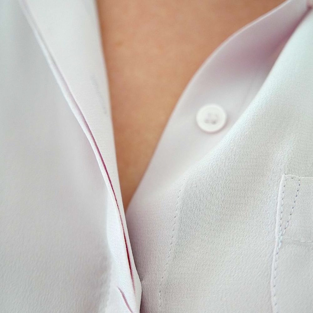Ann Taylor 100% Silk Blush Pink Blouse
